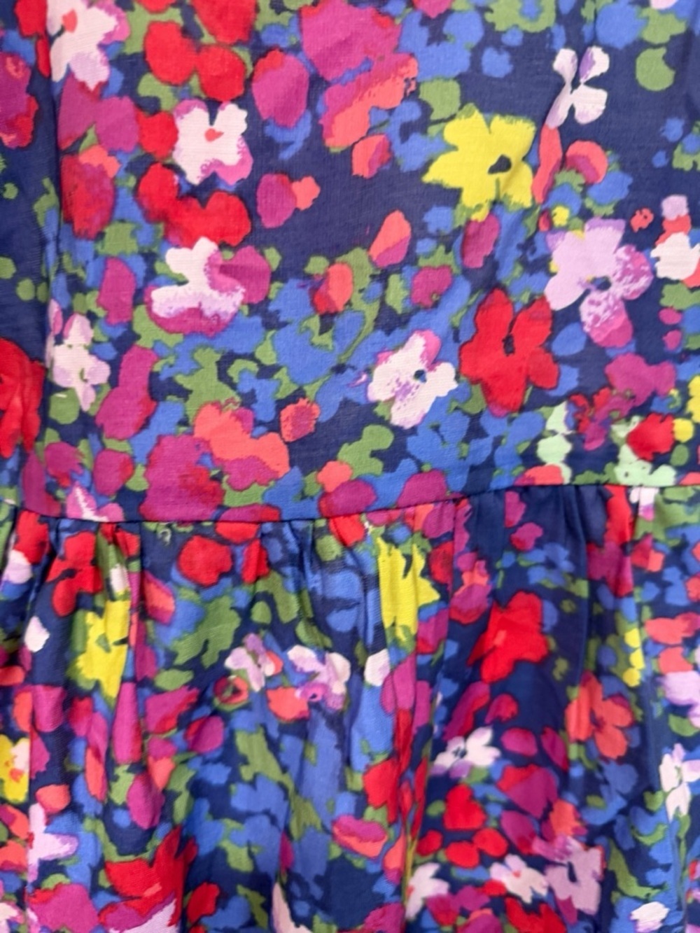 Summersalt Floral Print Tie Neck Tiered Knee Length Size S/M Beach Coastal - Picture 2 of 11